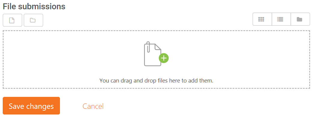 File submissions section